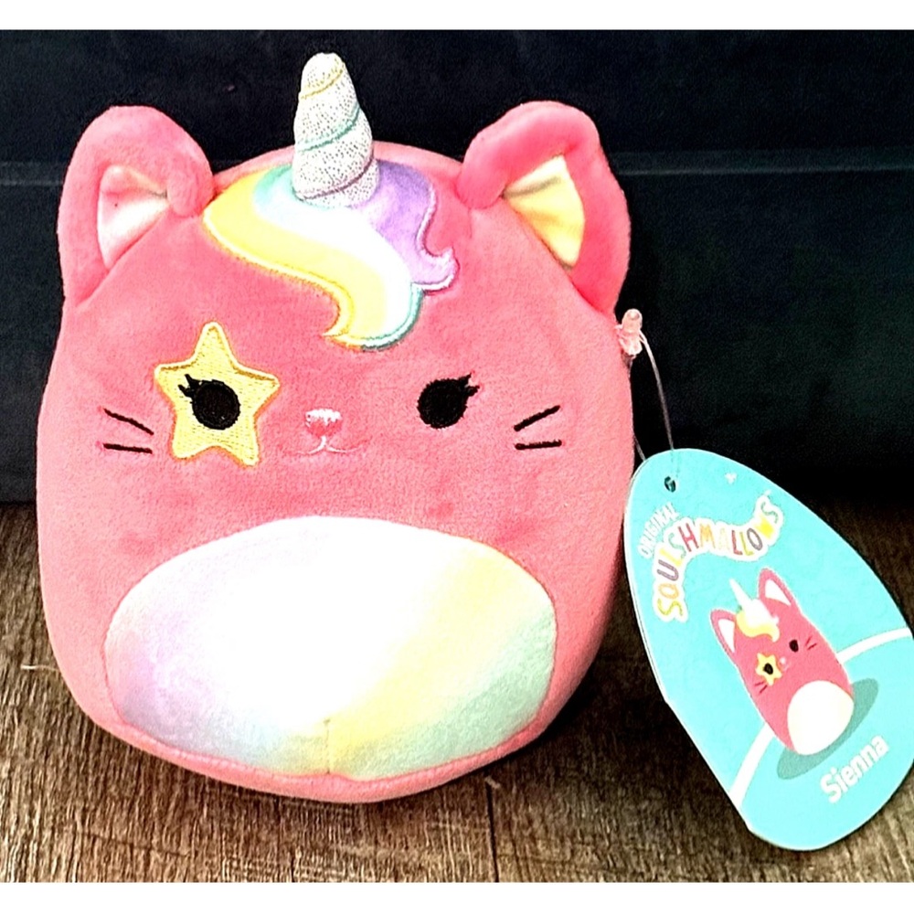 NEW SQUISHMALLOWS 5” Inch SIENNA THE PINK & Rainbow CATICORN Squishmallow